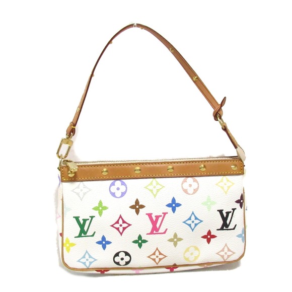 Louis Vuitton Pochette Accessory Pouch Bag Coated Canvas Multicolor - Picture 1 of 10